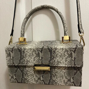 BCBG Faux Silver Python Handbag in great conditions